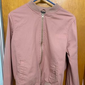 dusty rose bomber jacket